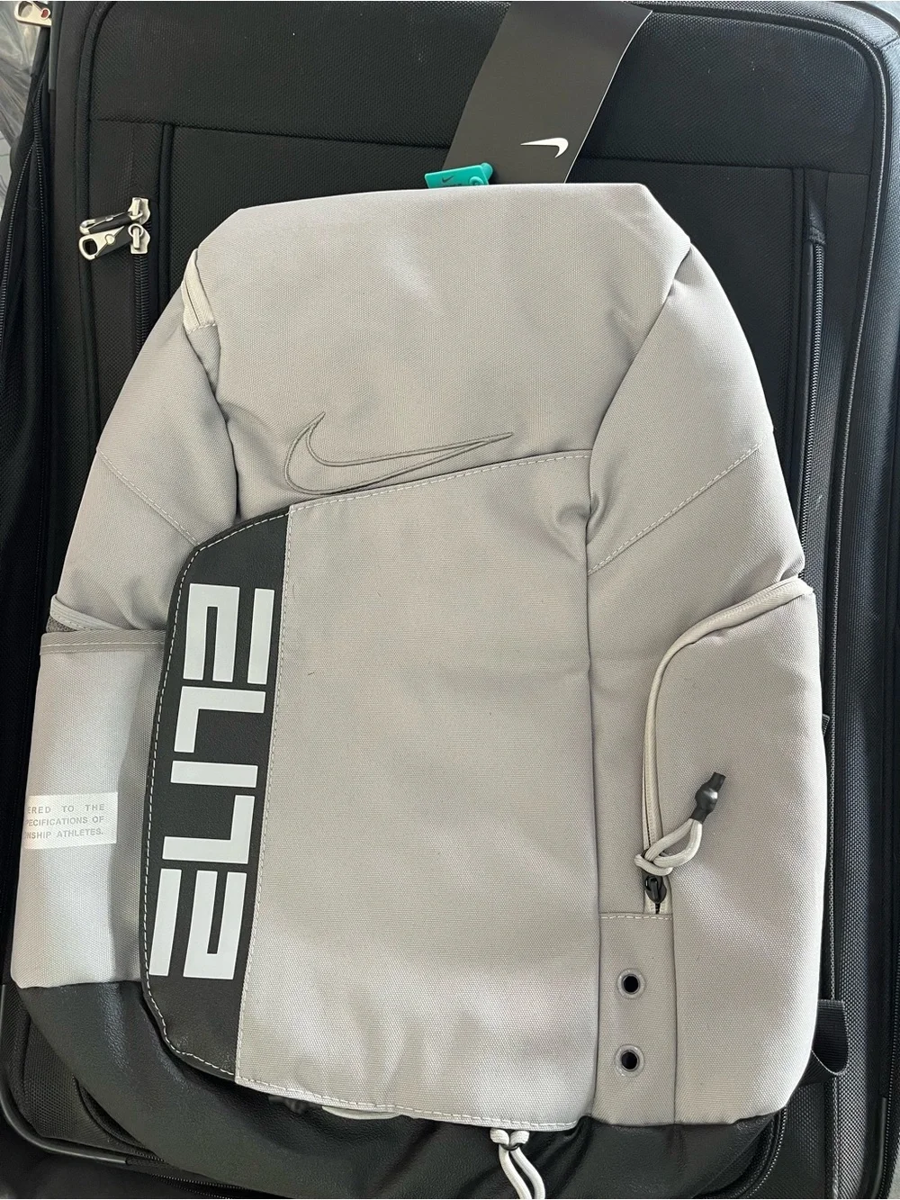 Nike Gray and Black ELITE Backpack